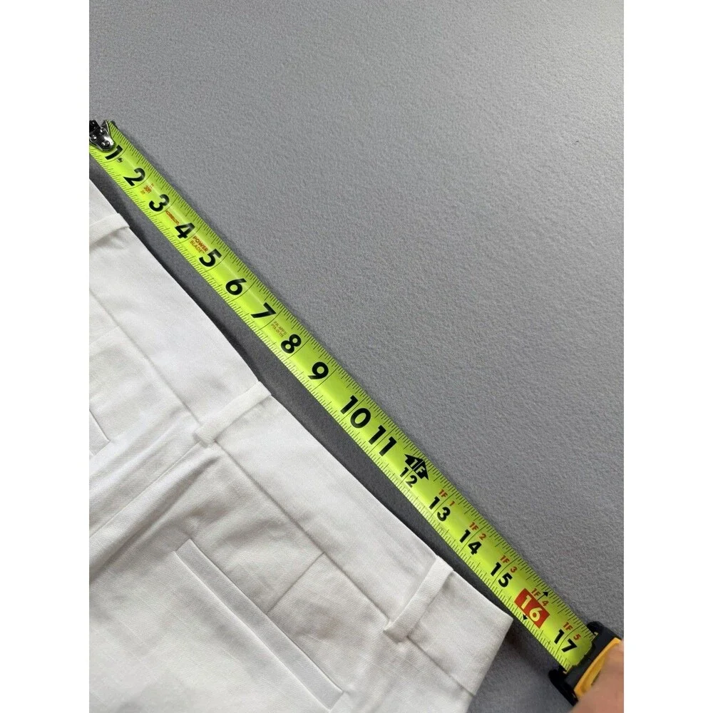 Diane Von Furstenberg Carissa Linen Blend White Bootcut Pants Women’s 8 NWT
